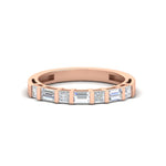 Load image into Gallery viewer, 0.85 Ct. Princess and Baguette Bar Set Wedding Band 14K Gold
