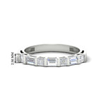 Load image into Gallery viewer, 0.85 Ct. Princess and Baguette Bar Set Wedding Band 14K Gold
