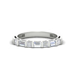 Load image into Gallery viewer, 0.85 Ct. Princess and Baguette Bar Set Wedding Band 14K Gold
