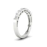 Load image into Gallery viewer, 0.85 Ct. Princess and Baguette Bar Set Wedding Band 14K Gold
