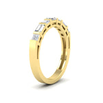 Load image into Gallery viewer, 0.85 Ct. Princess and Baguette Bar Set Wedding Band 14K Gold
