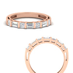 Load image into Gallery viewer, 0.85 Ct. Princess and Baguette Bar Set Wedding Band 14K Gold
