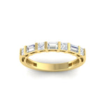 Load image into Gallery viewer, 0.85 Ct. Princess and Baguette Bar Set Wedding Band 14K Gold
