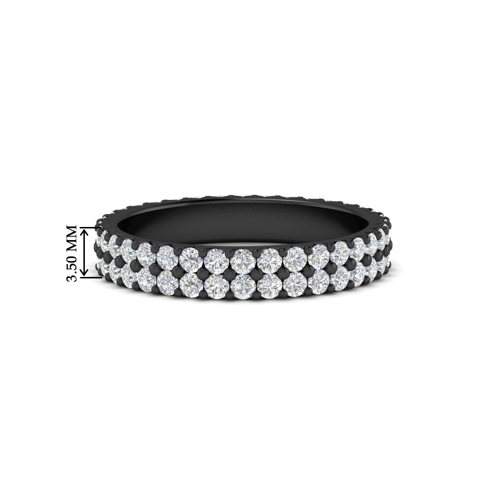 Double Row Lab Diamond Eternity Band Ring