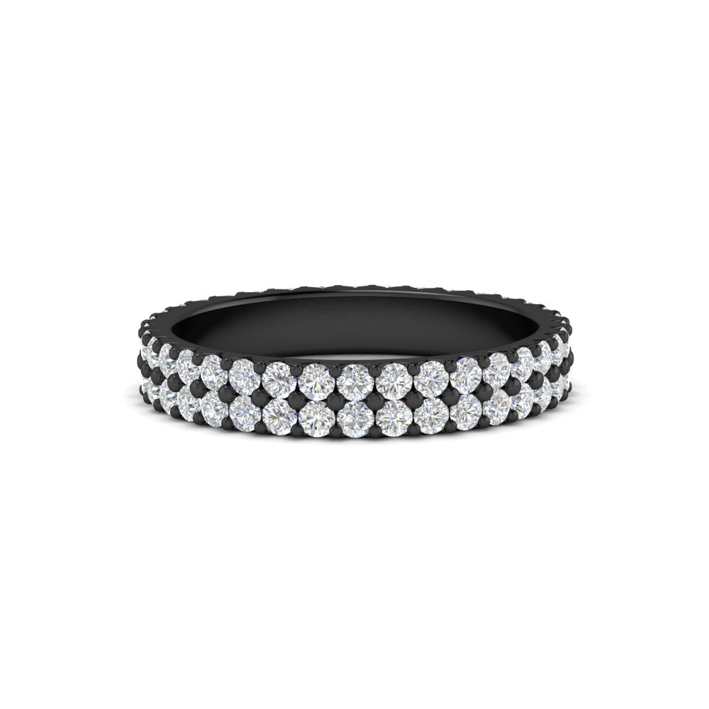 Double Row Lab Diamond Eternity Band Ring