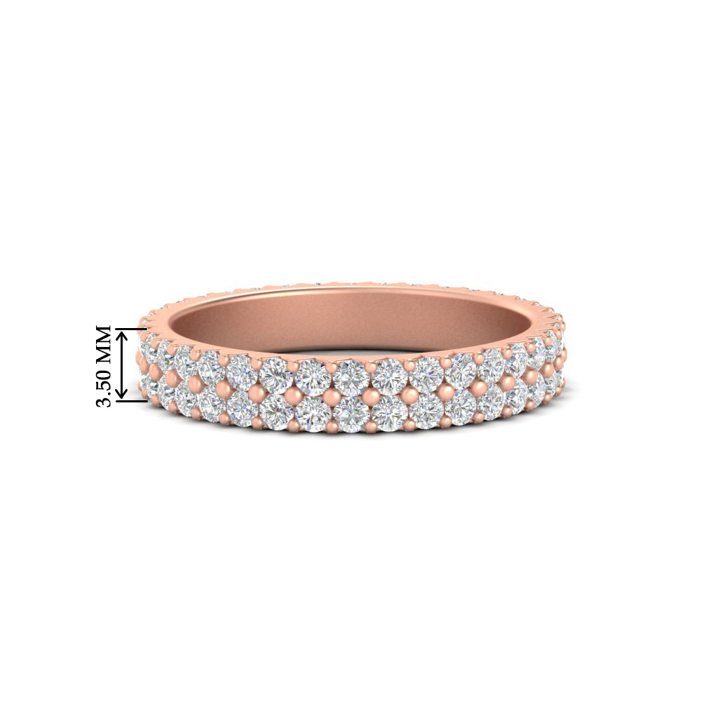 Double Row Lab Diamond Eternity Band Ring