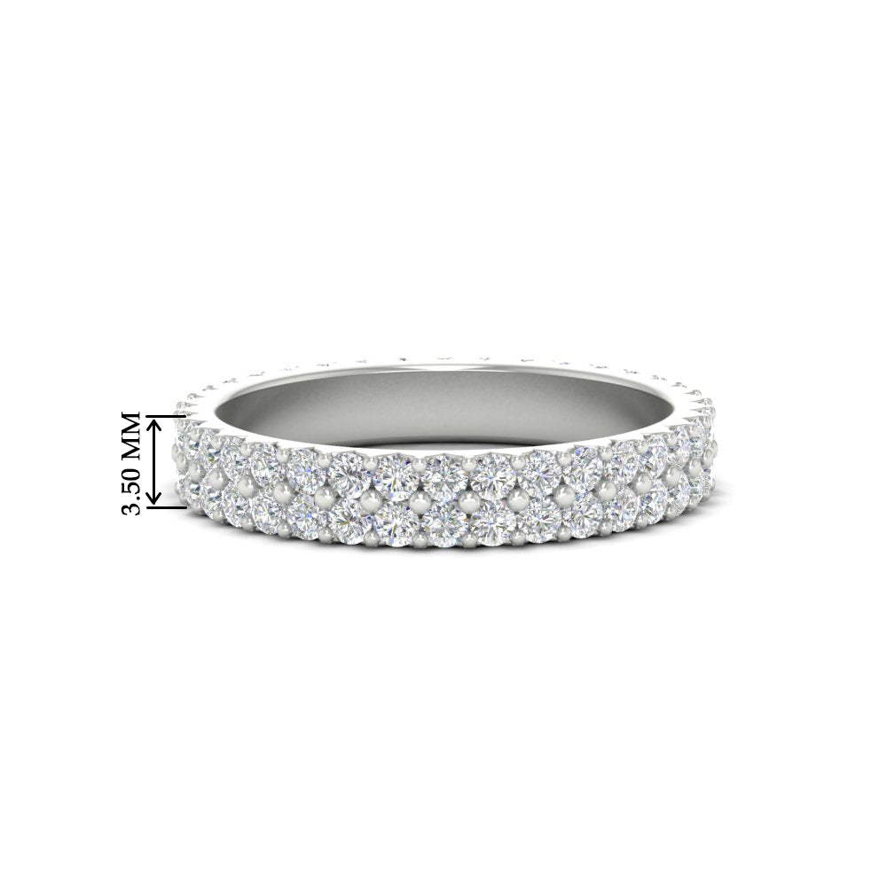 Double Row Lab Diamond Eternity Band Ring
