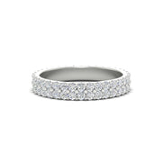 Double Row Lab Diamond Eternity Band Ring