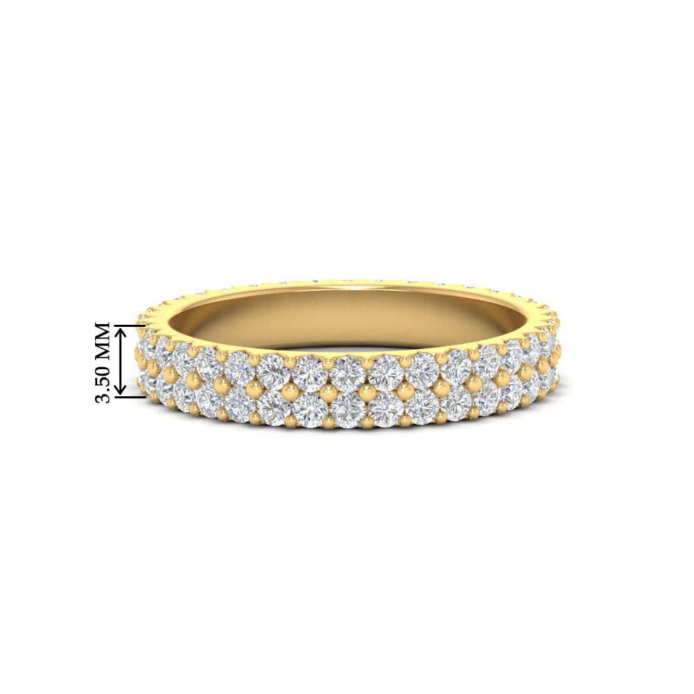 Double Row Lab Diamond Eternity Band Ring