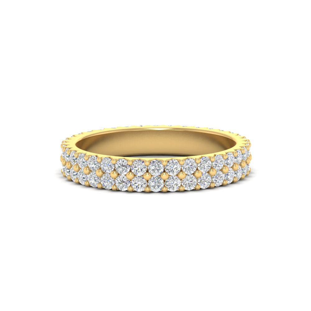 Double Row Lab Diamond Eternity Band Ring