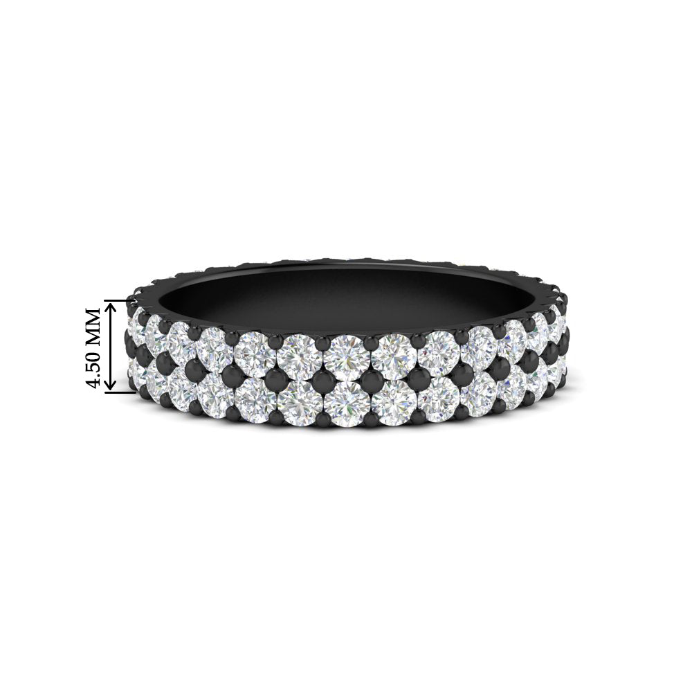 Double Row Lab Diamond Eternity Band Ring