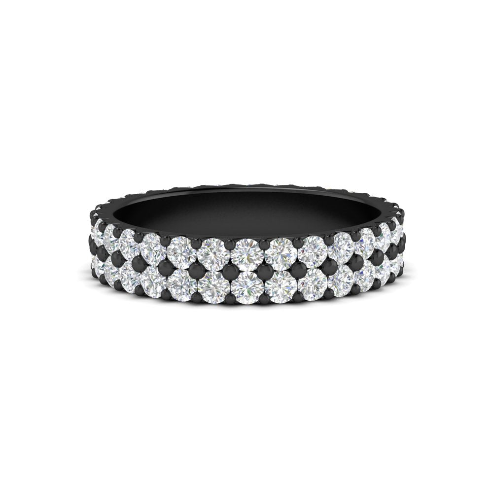 Double Row Lab Diamond Eternity Band Ring