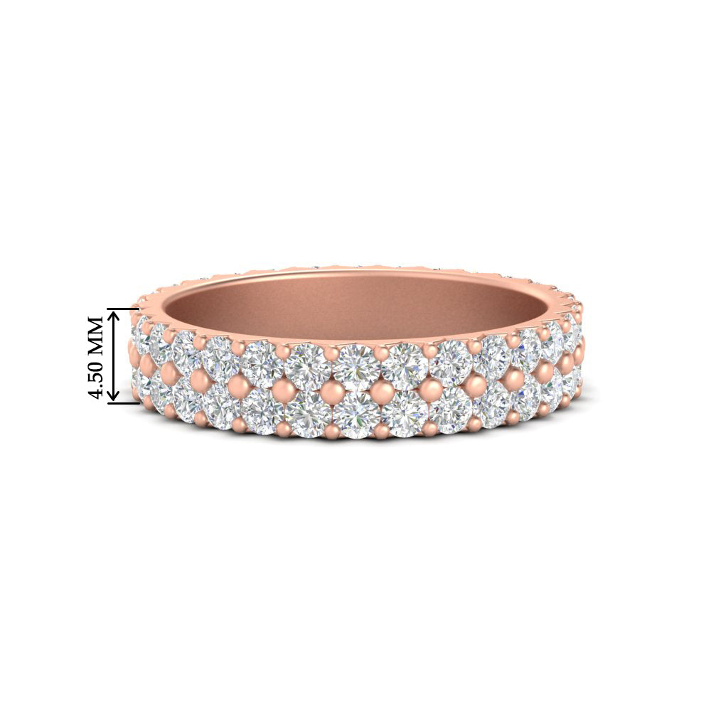 Double Row Lab Diamond Eternity Band Ring