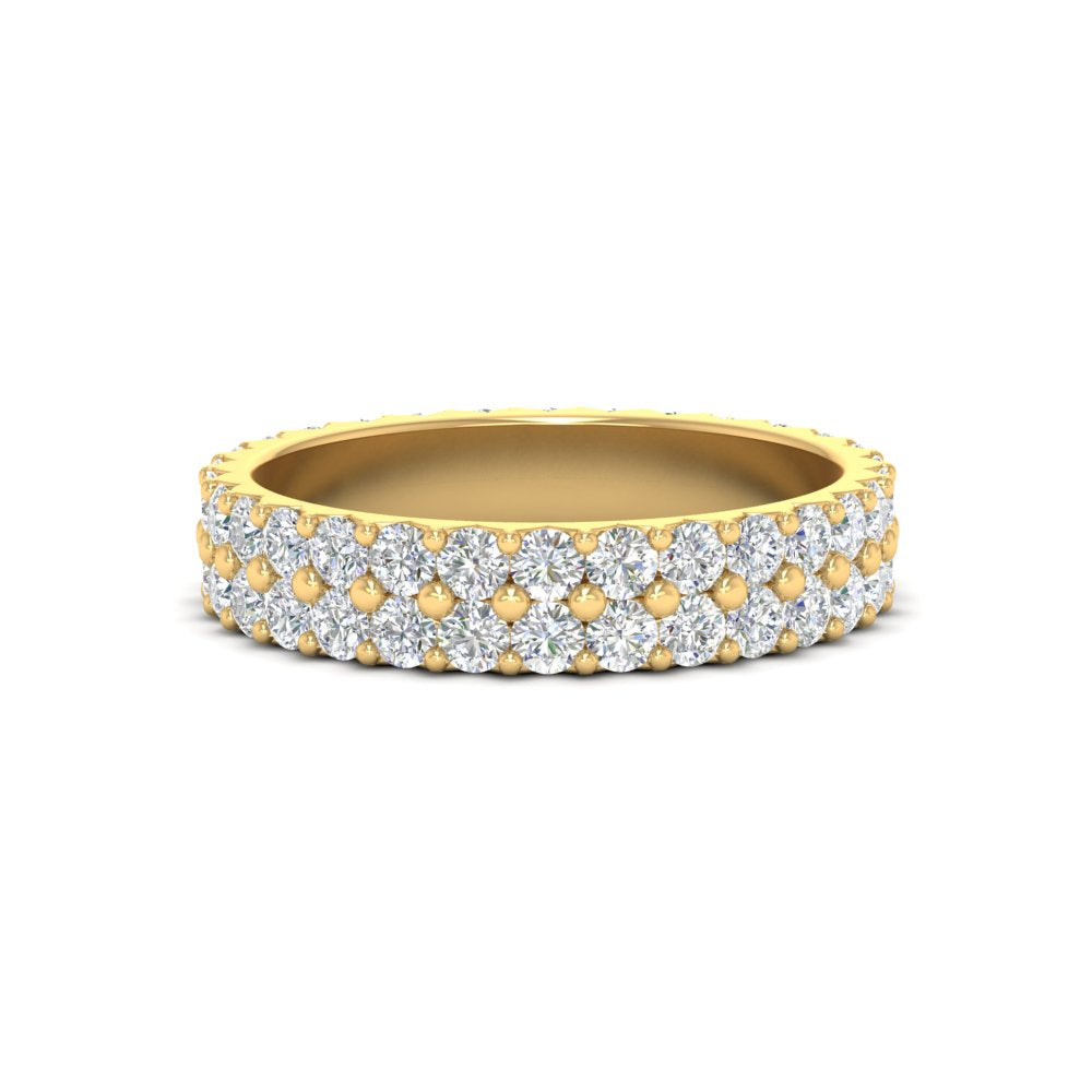 Double Row Lab Diamond Eternity Band Ring