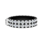 Load image into Gallery viewer, Double Row Lab Diamond Eternity Band Ring
