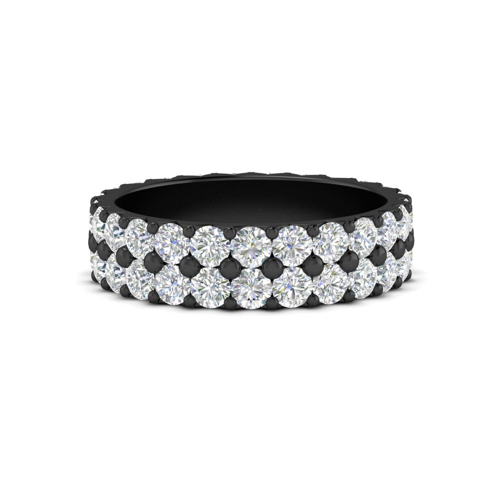 Double Row Lab Diamond Eternity Band Ring