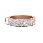 Load image into Gallery viewer, Double Row Lab Diamond Eternity Band Ring
