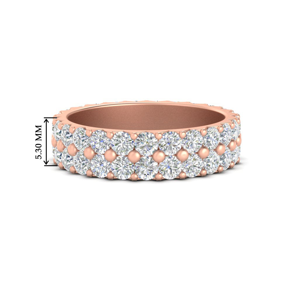 Double Row Lab Diamond Eternity Band Ring