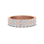 Load image into Gallery viewer, Double Row Lab Diamond Eternity Band Ring
