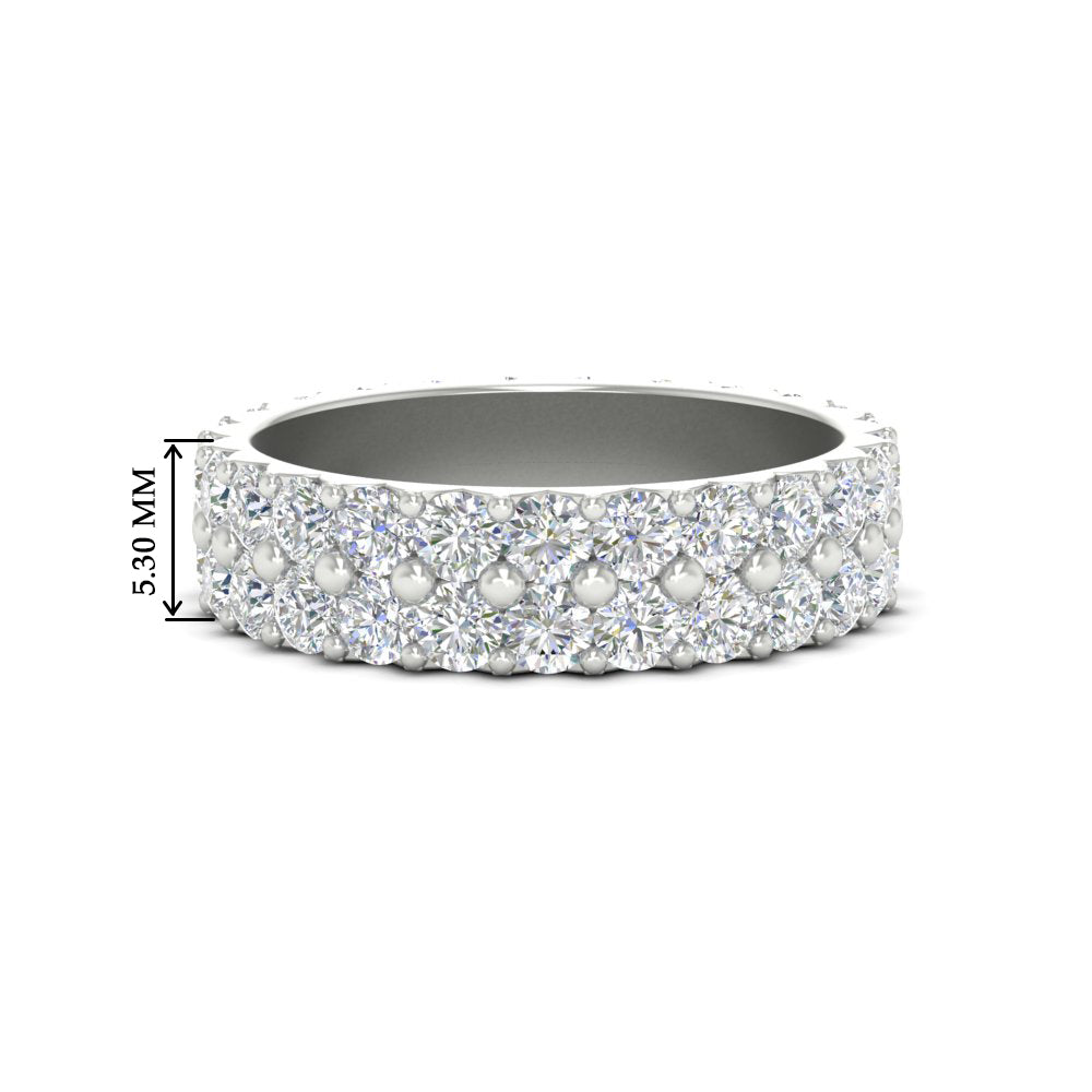 Double Row Lab Diamond Eternity Band Ring