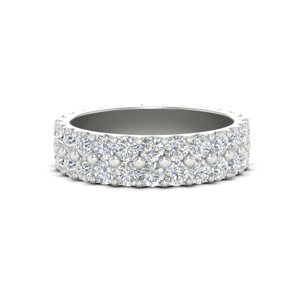 Double Row Lab Diamond Eternity Band Ring