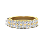 Load image into Gallery viewer, Double Row Lab Diamond Eternity Band Ring
