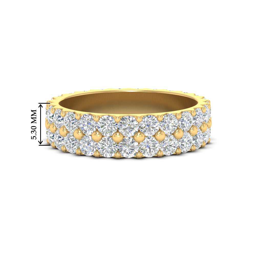 Double Row Lab Diamond Eternity Band Ring