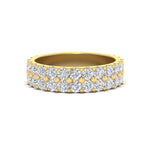 Load image into Gallery viewer, Double Row Lab Diamond Eternity Band Ring
