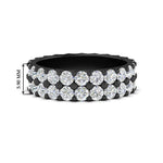 Load image into Gallery viewer, Double Row Lab Diamond Eternity Band Ring
