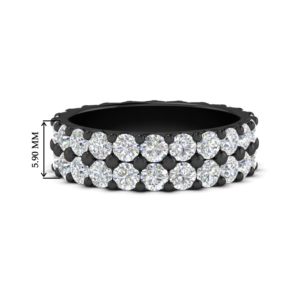 Double Row Lab Diamond Eternity Band Ring