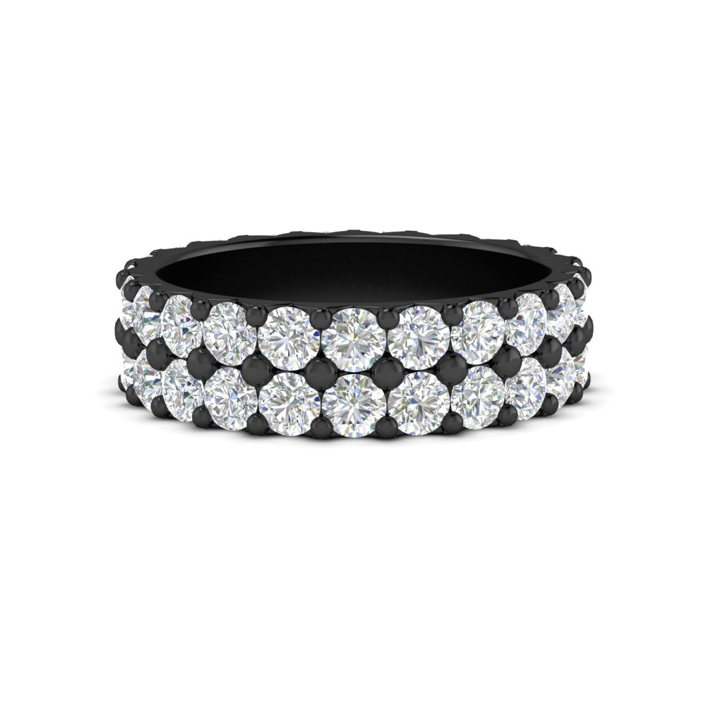 Double Row Lab Diamond Eternity Band Ring