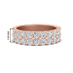 Load image into Gallery viewer, Double Row Lab Diamond Eternity Band Ring
