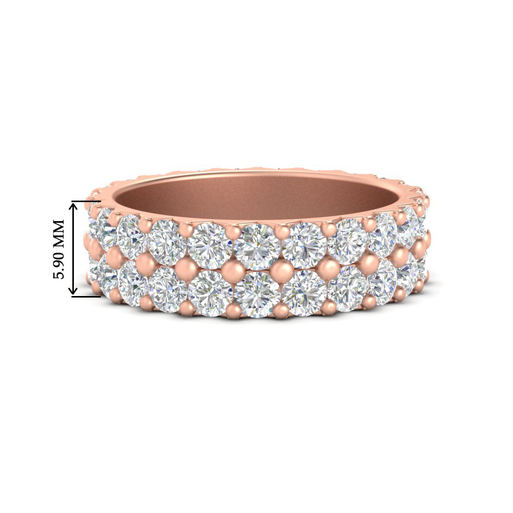 Double Row Lab Diamond Eternity Band Ring
