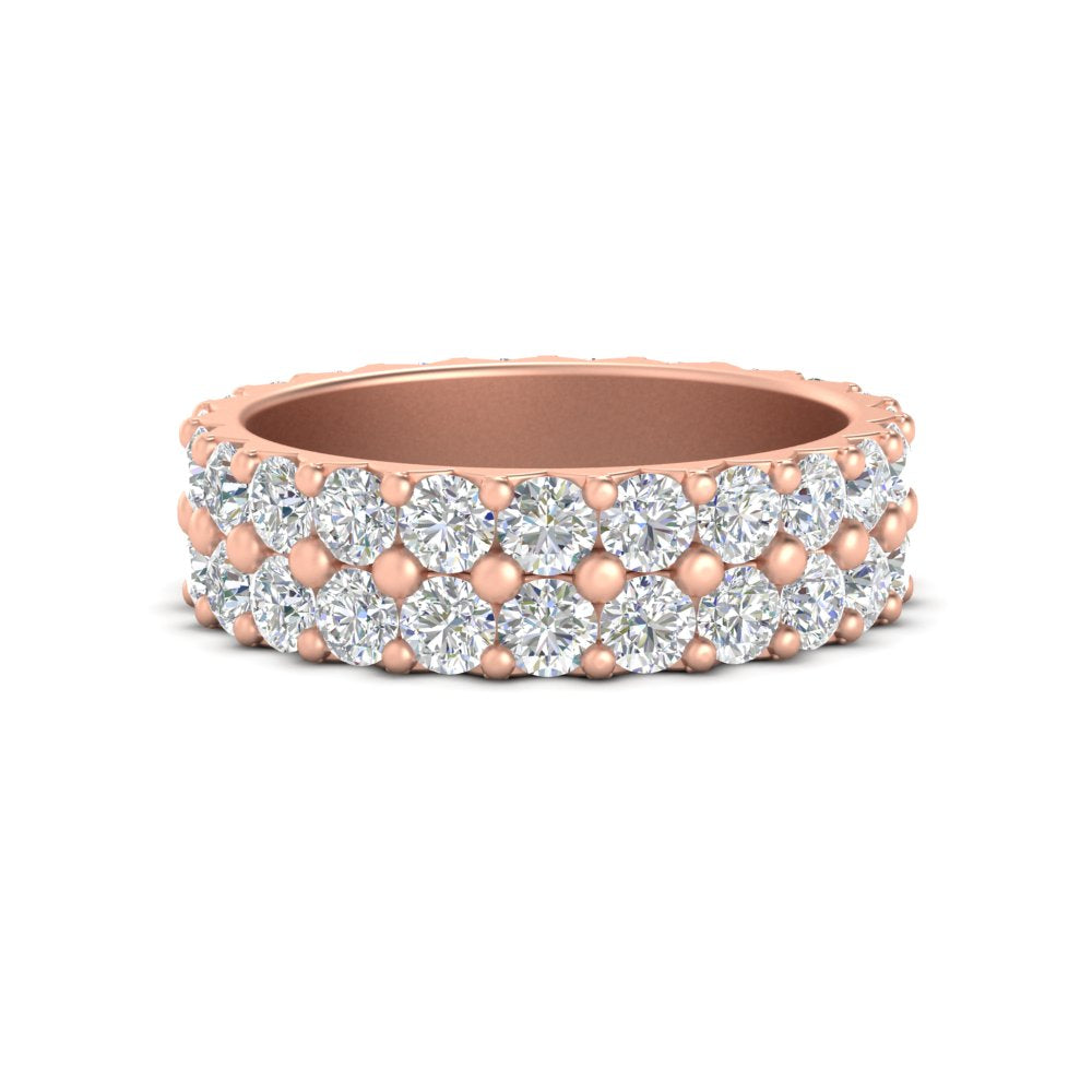 Double Row Lab Diamond Eternity Band Ring