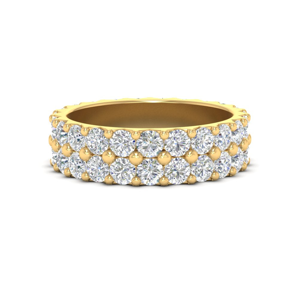 Double Row Lab Diamond Eternity Band Ring