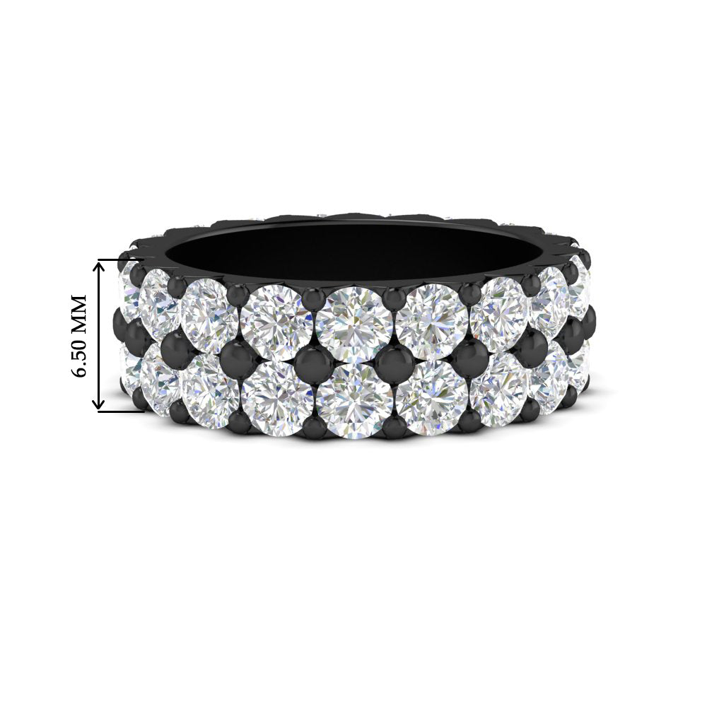 Double Row Lab Diamond Eternity Band Ring