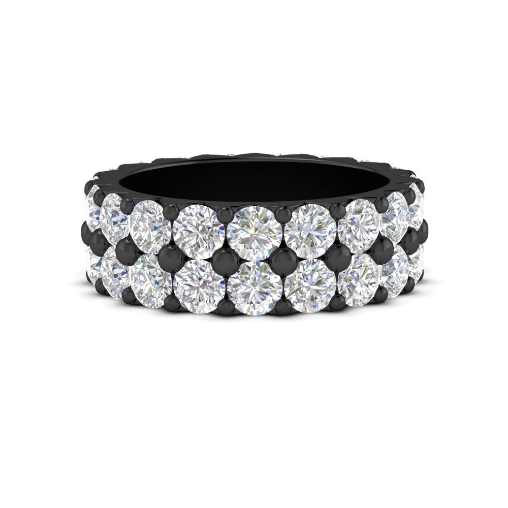 Double Row Lab Diamond Eternity Band Ring