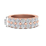 Load image into Gallery viewer, Double Row Lab Diamond Eternity Band Ring
