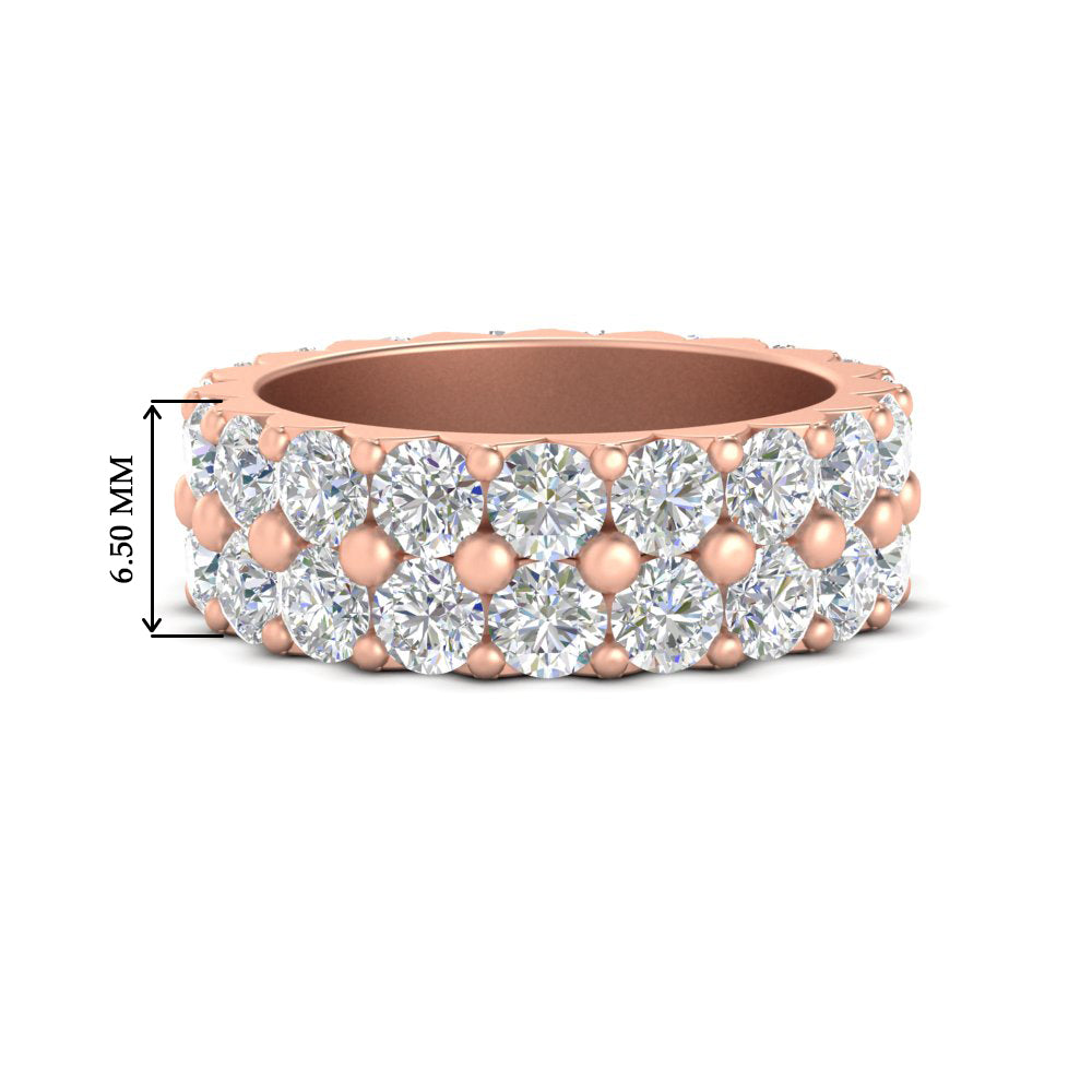 Double Row Lab Diamond Eternity Band Ring