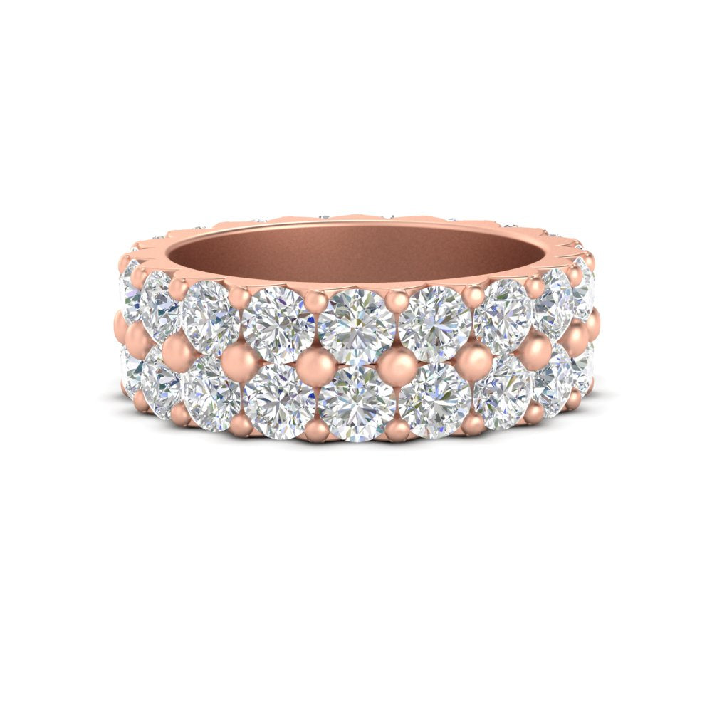 Double Row Lab Diamond Eternity Band Ring