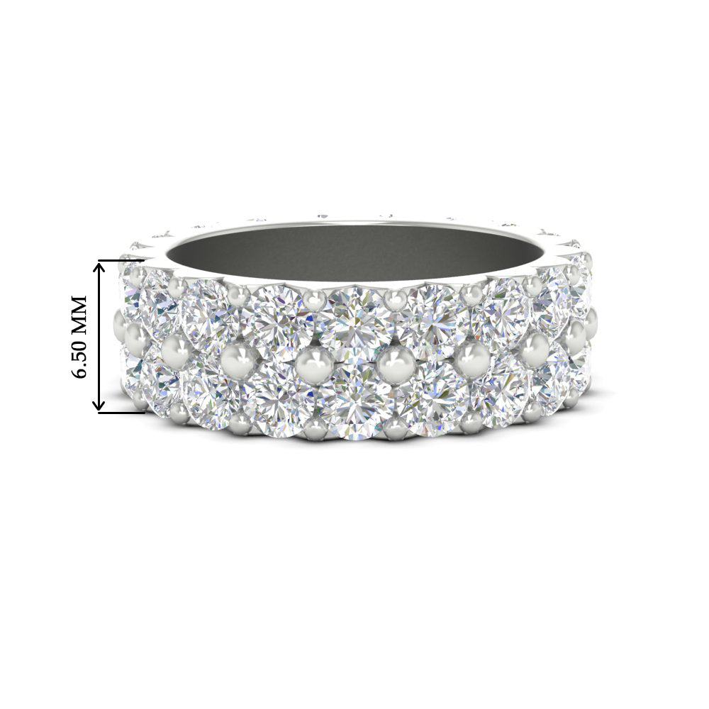 Double Row Lab Diamond Eternity Band Ring