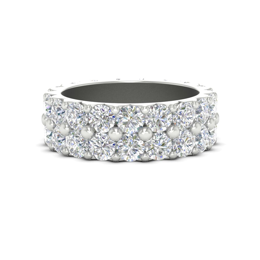 Double Row Lab Diamond Eternity Band Ring