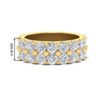 Load image into Gallery viewer, Double Row Lab Diamond Eternity Band Ring
