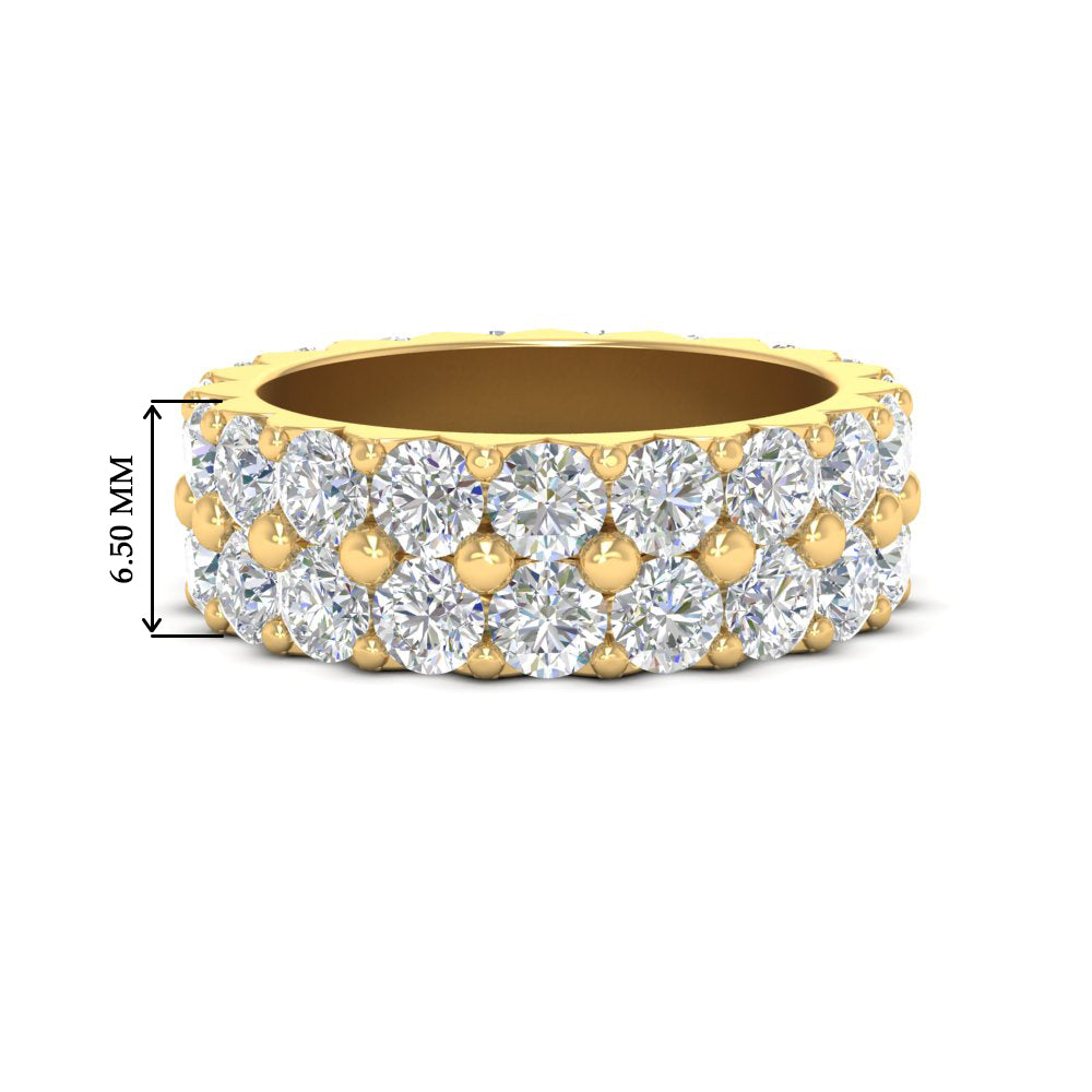 Double Row Lab Diamond Eternity Band Ring