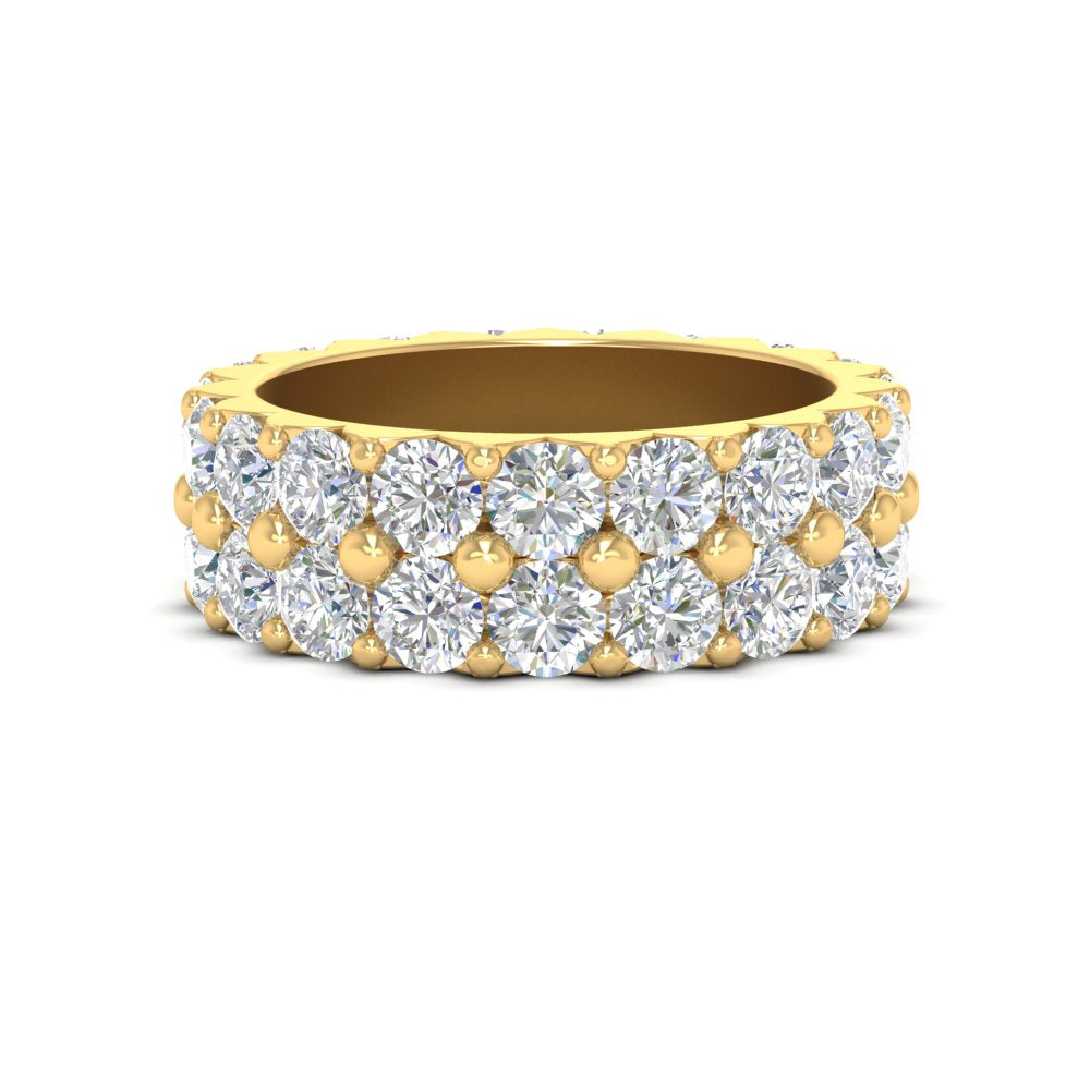 Double Row Lab Diamond Eternity Band Ring