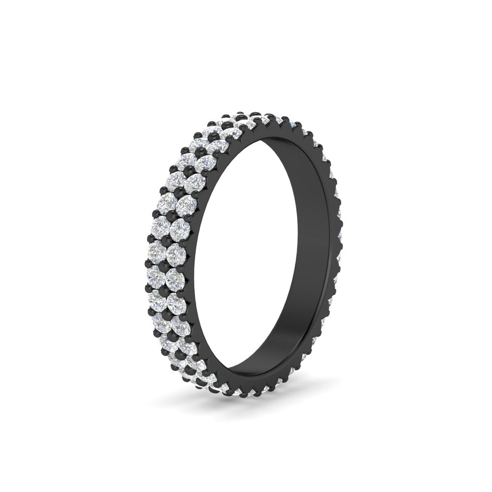 Double Row Lab Diamond Eternity Band Ring