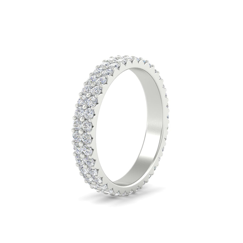 Double Row Lab Diamond Eternity Band Ring