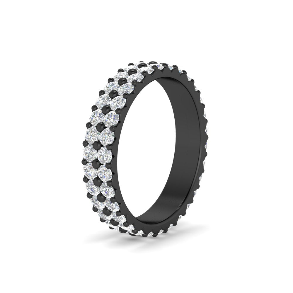 Double Row Lab Diamond Eternity Band Ring