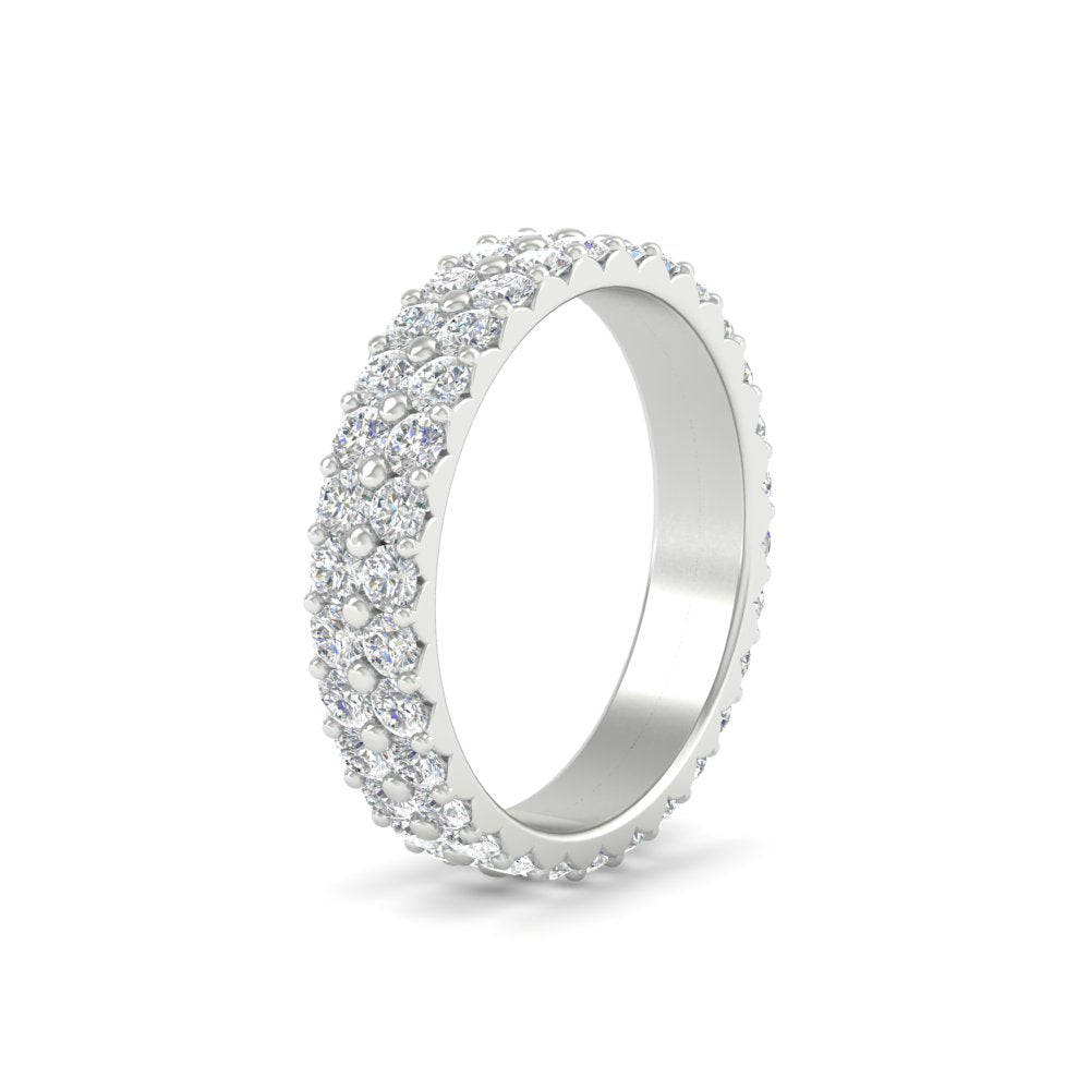 Double Row Lab Diamond Eternity Band Ring