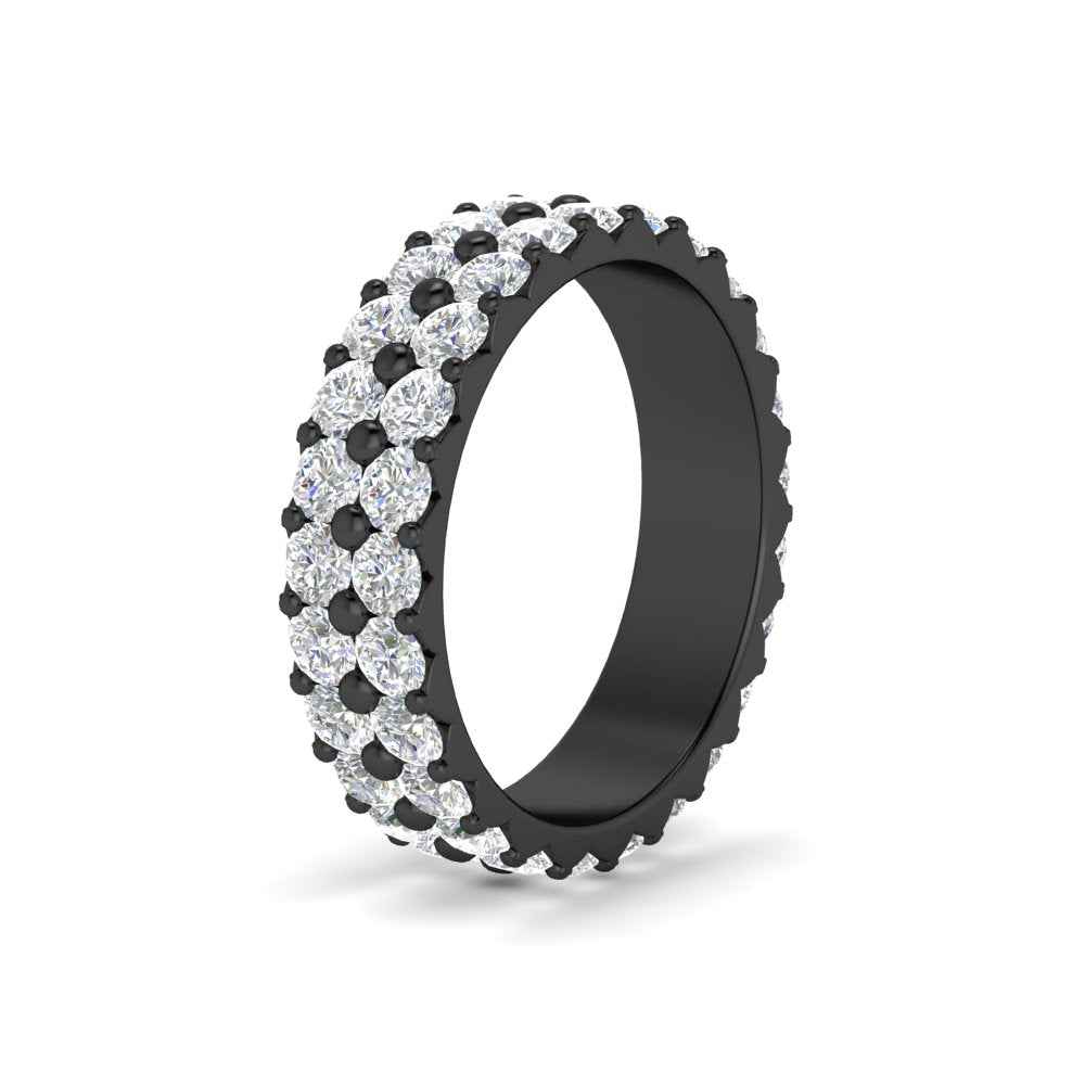 Double Row Lab Diamond Eternity Band Ring